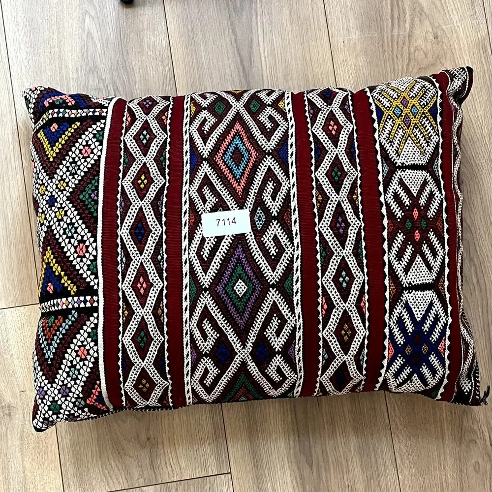 Pillow Large Moroccan Vintage Kilim Cushion 12